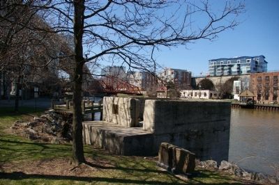 Marker location, by the Cuyahoga River image. Click for full size.