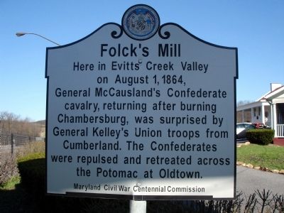 Folck's Mill Marker image. Click for full size.