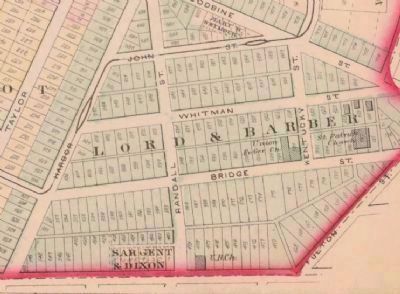 Barber and Lord's Subdivision in 1874 image. Click for full size.