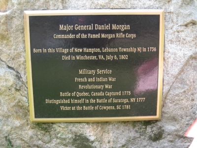 Major General Daniel Morgan Marker image. Click for full size.