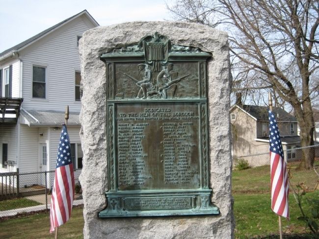 Veterans Park - World War I Marker image. Click for full size.