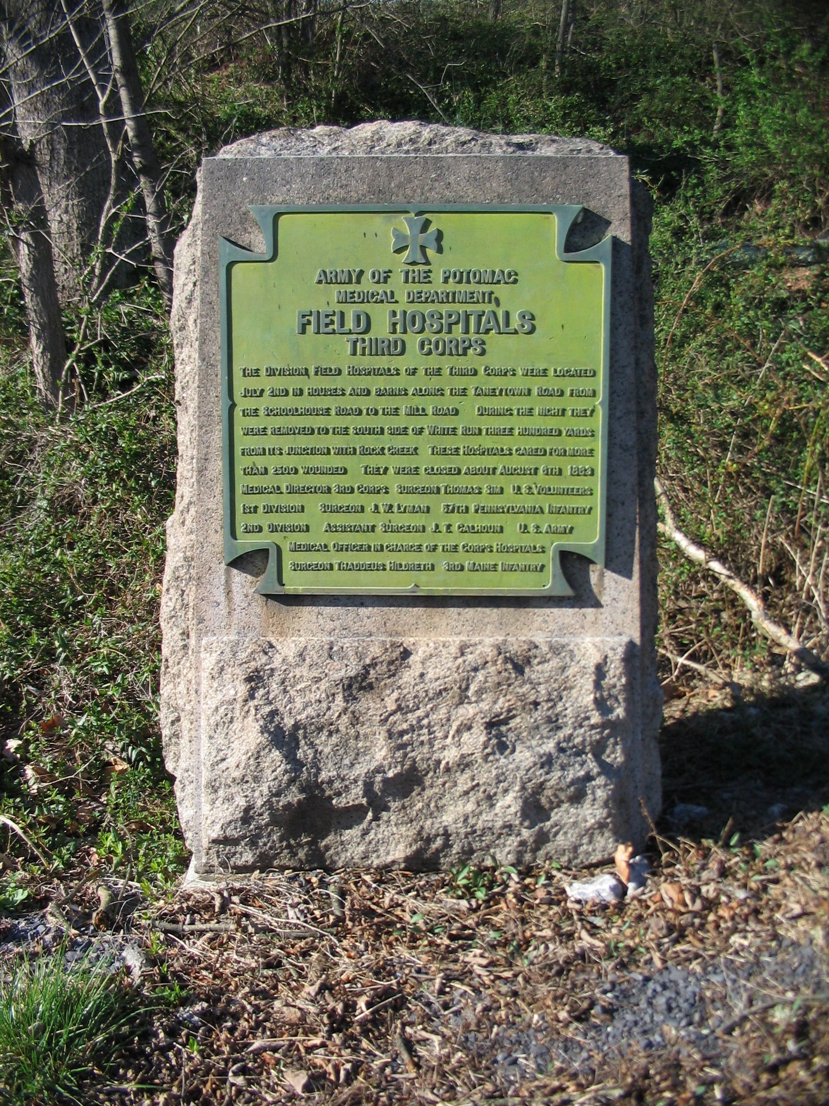 Field Hospitals - Third Corps Tablet