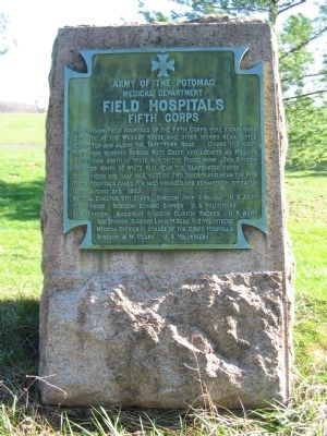 Field Hospitals - Fifth Corps Tablet. Click for full size. Field Hospitals - Fifth Corps Tablet image. Click for full size.