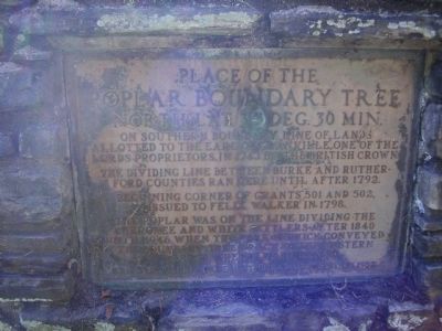 Place of the Poplar Boundary Tree Marker. Click for full size. Place of the Poplar Boundary Tree Marker image. Click for full size.