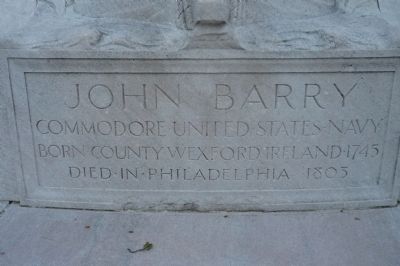 John Barry Memorial (west side panel) image. Click for full size.
