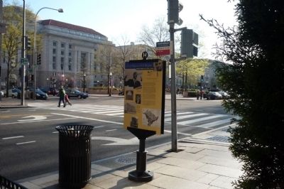 Freedom Plaza - as seen from marker, across the intersecton of E & 13th image. Click for full size.