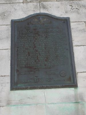 Dorchester Heights Marker. Click for full size. Dorchester Heights Marker image. Click for full size.