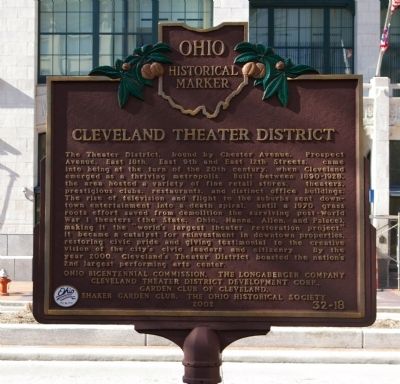 Cleveland Theater District Marker image. Click for full size.