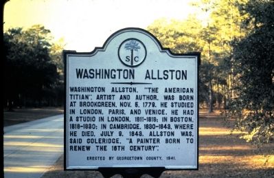 Washington Allston Marker. Click for full size. Washington Allston Marker image. Click for full size.