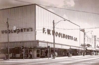 Woolworth's - Site of Sit-ins Protesting Racial Inequality<br>Corner of Main and Washington image. Click for full size.