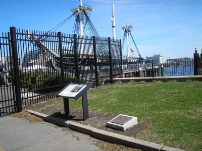 Markers in Charlestown Navy Yard image. Click for full size.