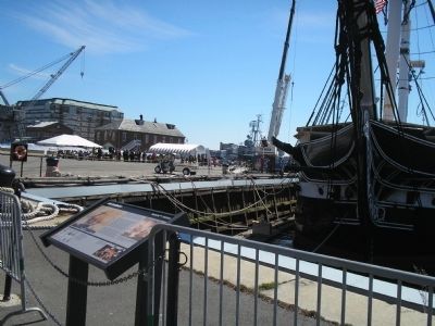 USS Constitution and Marker image. Click for full size.