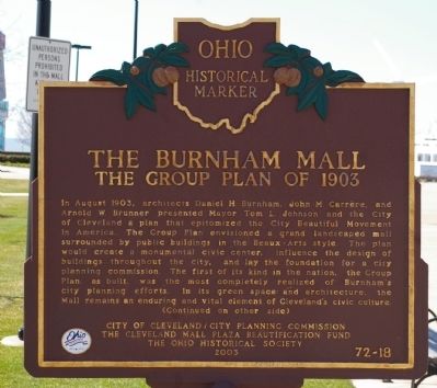 The Burnham Mall Marker image. Click for full size.