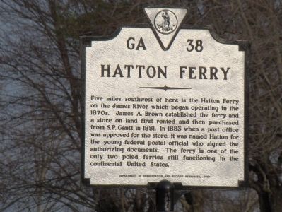 Hatton Ferry Marker image. Click for full size.