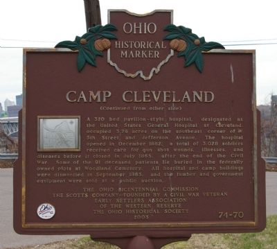 Camp Cleveland Marker image. Click for full size.