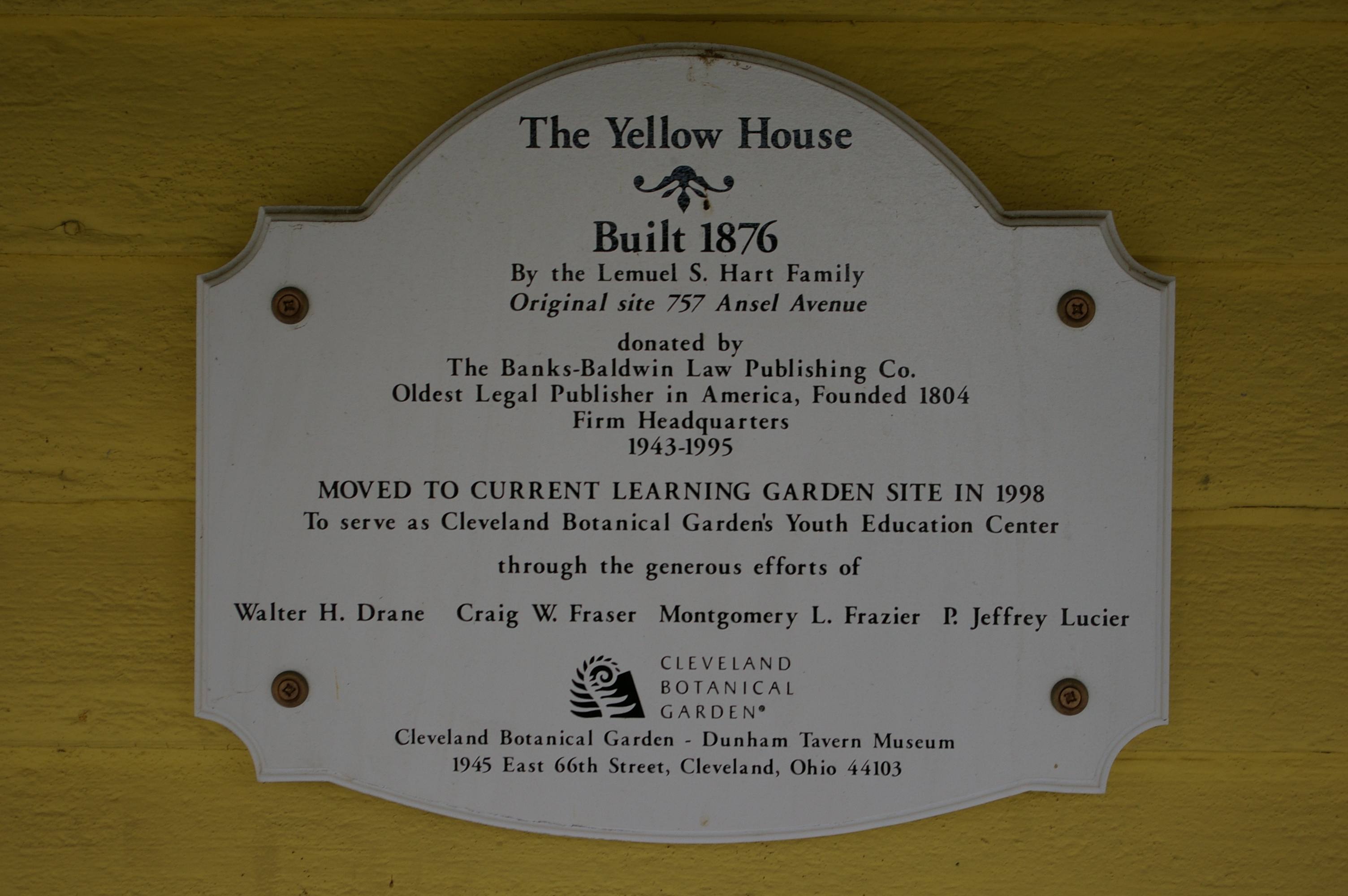The Yellow House Marker