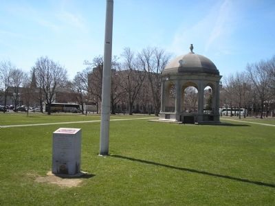 Marker on the Salem Common image. Click for full size.