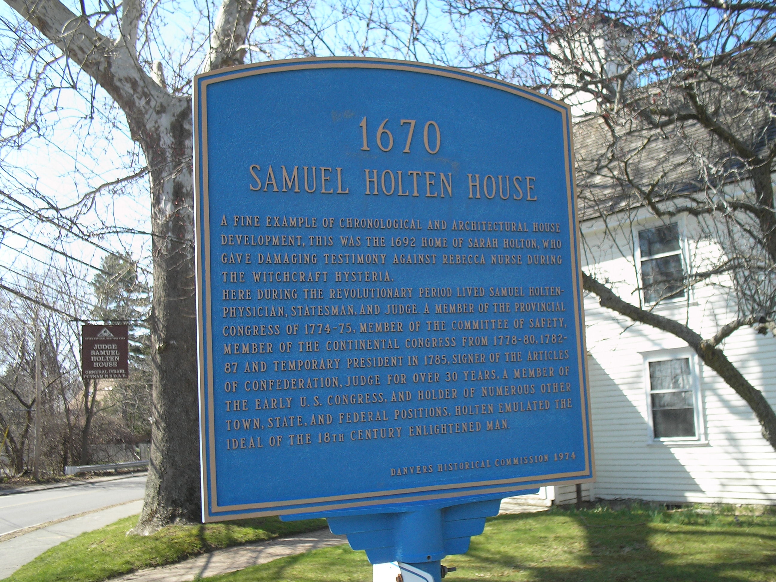 Samuel Holten House Marker