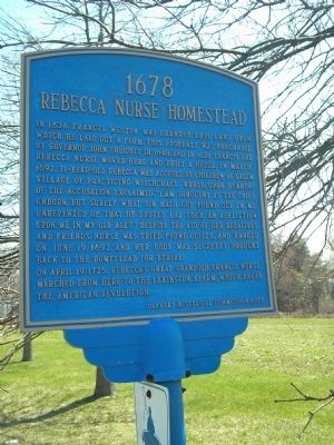 Rebecca Nurse Homestead Marker image. Click for full size.