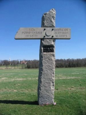 142d Pennsylvania Infantry Monument. Click for full size. 142d Pennsylvania Infantry Monument image. Click for full size.