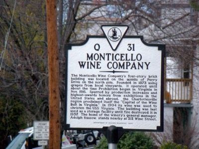 Monticello Wine Company Marker image. Click for full size.
