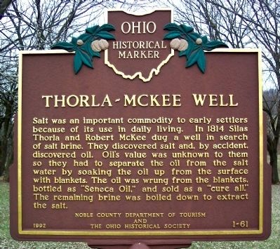 Thorla-McKee Well Marker (Side A) image. Click for full size.