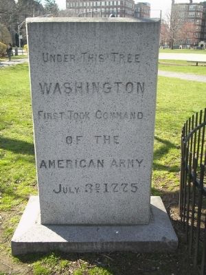 Washington First Took Command Marker image. Click for full size.