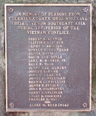 Guernsey County Vietnam Memorial. Click for full size. Guernsey County Vietnam Memorial image. Click for full size.