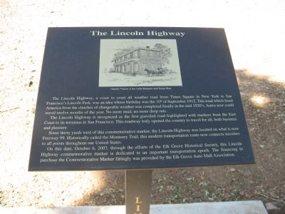 The Lincoln Highway Marker - Full View image. Click for full size.