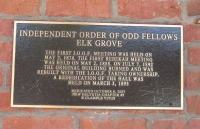 Independent Order of Odd Fellows Marker. Click for full size. Independent Order of Odd Fellows Marker image. Click for full size.