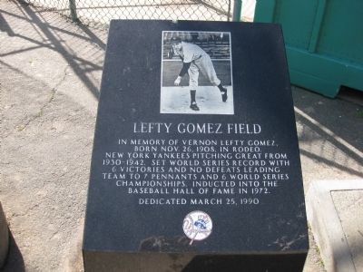 Lefty Gomez Field Marker image. Click for full size.
