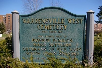 Warrensville West Cemetery Marker image. Click for full size.