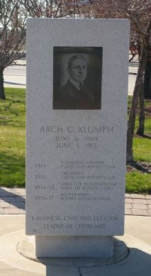 Arch C. Klumph Marker. Click for full size. Arch C. Klumph Marker image. Click for full size.