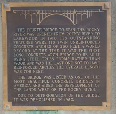 Detroit Avenue Bridge Marker image. Click for full size.