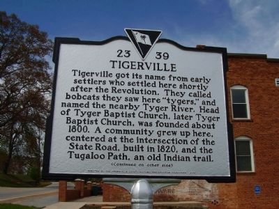 Tigerville Marker image. Click for full size.