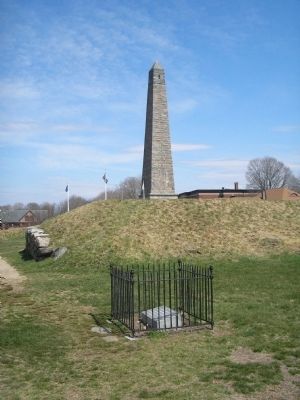 Marker on Fort Griswold Battlefield. Click for full size. Marker on Fort Griswold Battlefield image. Click for full size.
