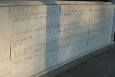George Mason Memorial - Inscriptions image. Click for full size.