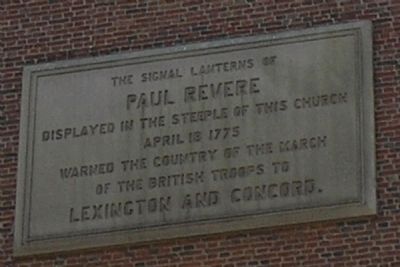 Signal Lanterns of Paul Revere Marker. Click for full size. Signal Lanterns of Paul Revere Marker image. Click for full size.