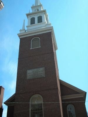 Marker at the Old North Church. Click for full size. Marker at the Old North Church image. Click for full size.