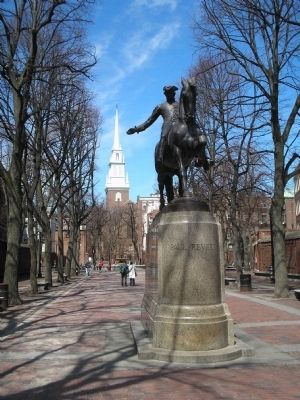 Paul Revere and the Old North Church. Click for full size. Paul Revere and the Old North Church image. Click for full size.