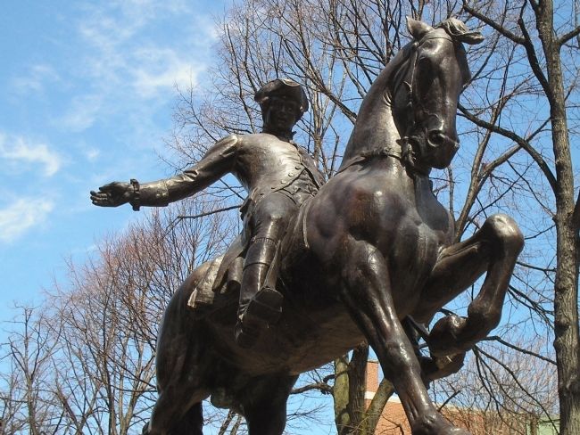 Closeup of Paul Revere Statue. Click for full size. Closeup of Paul Revere Statue image. Click for full size.
