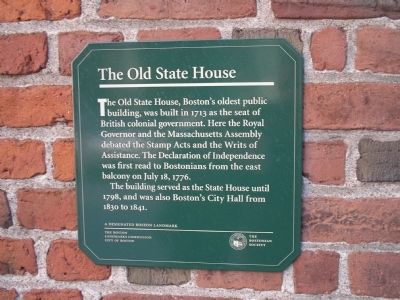 The Old State House Marker image. Click for full size.