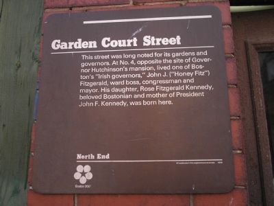 Garden Court Street Marker image. Click for full size.