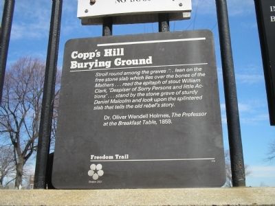 Copp’s Hill Burying Ground Marker image. Click for full size.