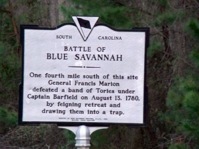 Battle of Blue Savannah Marker. Click for full size. Battle of Blue Savannah Marker image. Click for full size.