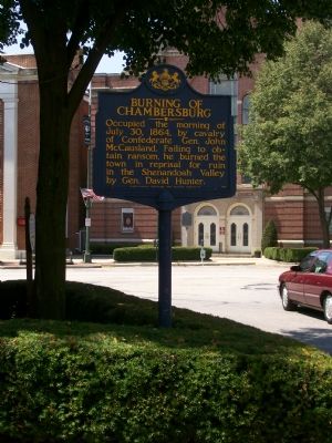 Burning of Chambersburg Marker image. Click for full size.