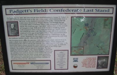 Padgett's Field: Confederate Last Stand Marker image. Click for full size.