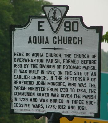Aquia Church Marker image. Click for full size.