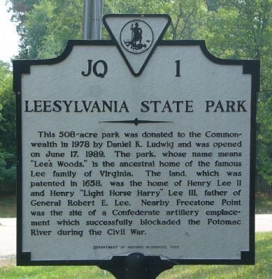 Leesylvania State Park Marker image. Click for full size.