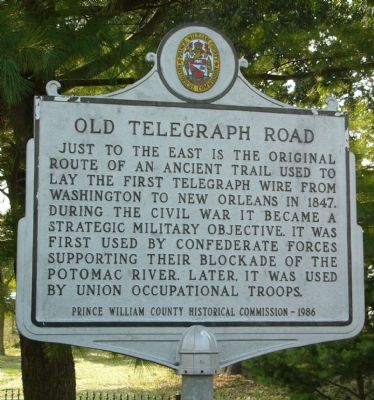 Old Telegraph Road Marker image. Click for full size.